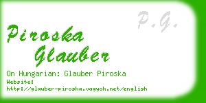 piroska glauber business card